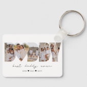 Der beste Daddy je Moderne FotoCollage Vatertag Schlüsselanhänger (Vorderseite)