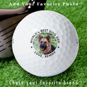 Der beste DOG-VATER der Welt - Personalisiertes Fo Golfball