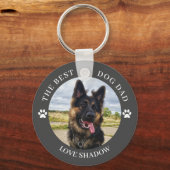 Der beste Dog Vater Foto Schlüsselanhänger (Vorderseite)