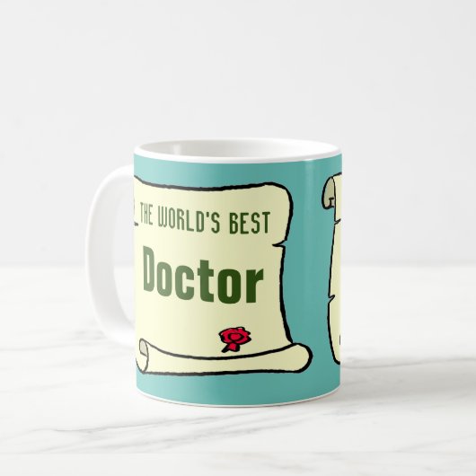 Der beste Doktor der Welt. Kaffeetasse (Vorderseite Links)
