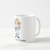 Der beste Doktor der Welt - niedliche blonde Kaffeetasse (VorderseiteRechts)