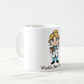 Der beste Doktor der Welt - niedliche blonde Kaffeetasse (Vorderseite Links)