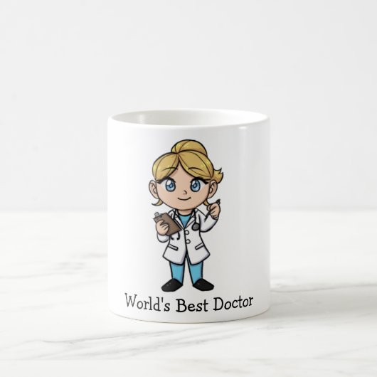 Der beste Doktor der Welt - niedliche blonde Kaffeetasse (Mittel)