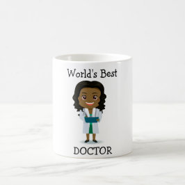 Der beste Doktor der Welt, niedliche schwarze Frau Kaffeetasse