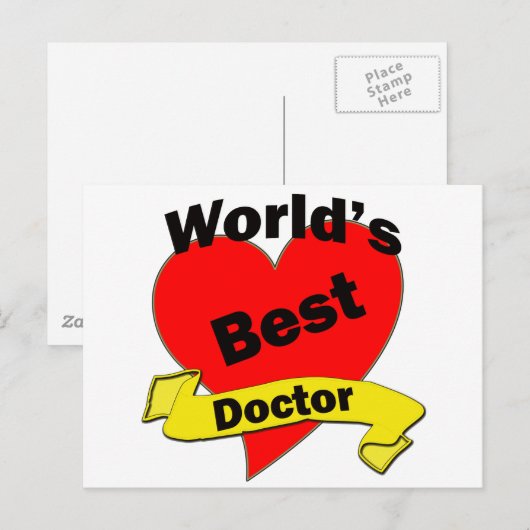 Der beste Doktor der Welt Postkarte (Vorne/Hinten)