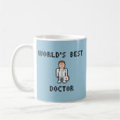 Der beste Doktor Mug der Pixel-Welt Kaffeetasse (Links)