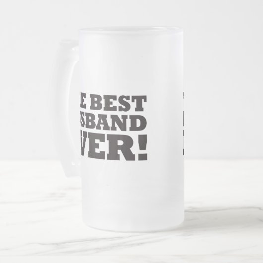 Der beste Ehemann überhaupt Mattglas Bierglas (Vorderseite Links)