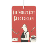 Der beste Elektriker der Welt Autolufterfrischer (Vorderseite)
