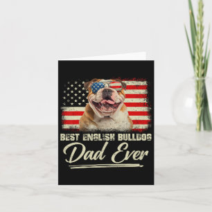 Der beste englische Bulldog Vater je Daddy Usa Fla Karte