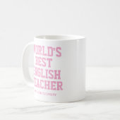 Der beste Englischlehrer der personalisierten Welt Kaffeetasse (Vorderseite Links)