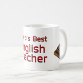 Der beste Englischlehrer der Welt mit Büchern Kaffeetasse (VorderseiteRechts)