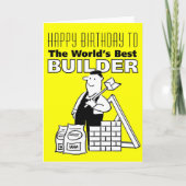 Der beste Erbauer des Wortes - Happy Birthday Karte (Vorderseite)