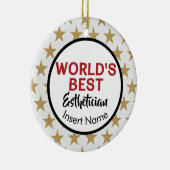 Der beste Esthetician der Welt Keramik Ornament (Rechts)