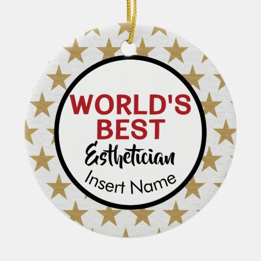 Der beste Esthetician der Welt Keramik Ornament (Vorne)