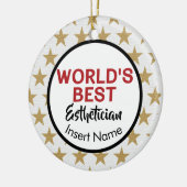Der beste Esthetician der Welt Keramik Ornament (Links)