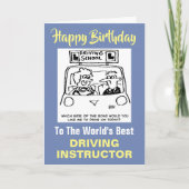 Der beste Fahrlehrer des Wortes Karte (Vorderseite)