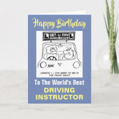 Der beste Fahrlehrer des Wortes Karte (Vorderseite)