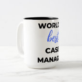Der beste Fallmanager der Welt 2 Zweifarbige Tasse (Vorderseite Links)