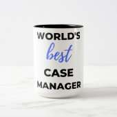 Der beste Fallmanager der Welt 2 Zweifarbige Tasse (Mittel)