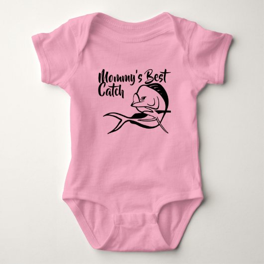 Der beste Fang der Mama - Mahi Fischen-Bodysuit Baby Strampler (Vorderseite)