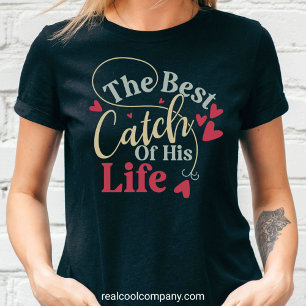 Der beste Fang seines Lebens Lustiges Fishing-Wife Tri-Blend Shirt