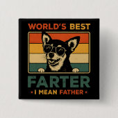 Der beste Farter I Gemein Vater Funny Vater Dog Button (Vorderseite)