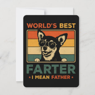 Der beste Farter I Gemein Vater Funny Vater Dog Einladung