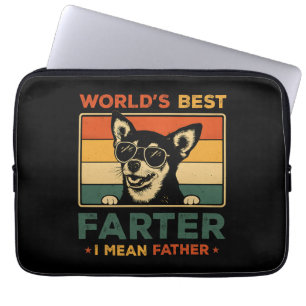 Der beste Farter I Gemein Vater Funny Vater Dog Laptopschutzhülle