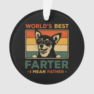 Der beste Farter I Gemein Vater Funny Vater Dog Ornament