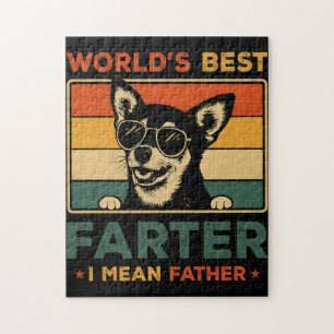 Der beste Farter I Gemein Vater Funny Vater Dog Puzzle