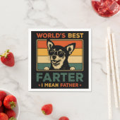Der beste Farter I Gemein Vater Funny Vater Dog Serviette (Beispiel)