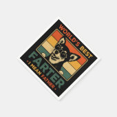 Der beste Farter I Gemein Vater Funny Vater Dog Serviette (Ecke)