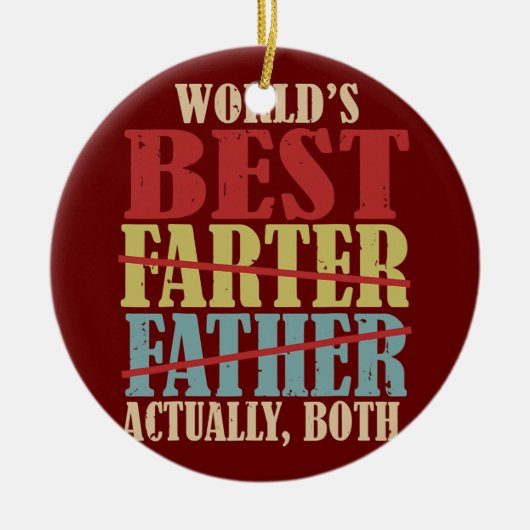Der beste Farter-Vater der Welt, eigentlich beide Keramik Ornament (Vorne)