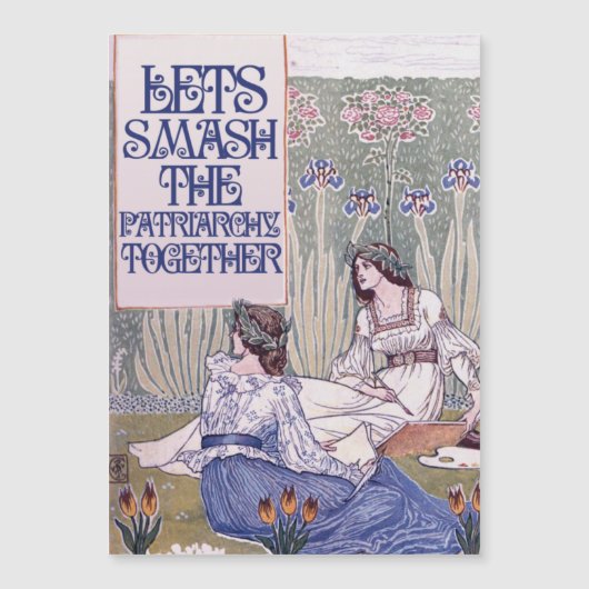 Der beste feministische Freund Lasse die Patriarch Magnetkarte (Vorderseite)