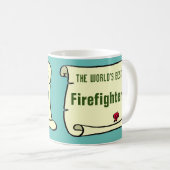 Der beste Feuerwehrmann der Welt. Kaffeetasse (VorderseiteRechts)