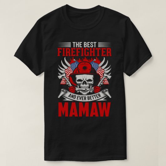 Der beste Feuerwehrmann und noch besser MAMAMAS T-Shirt (Design vorne)
