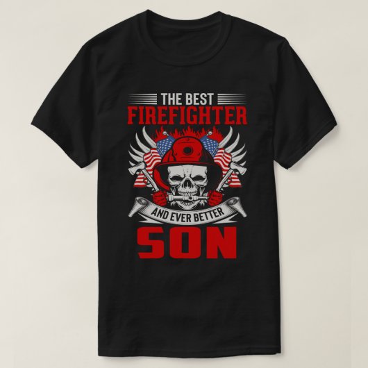 Der beste Feuerwehrmann und noch besser Söhne T-Shirt (Design vorne)