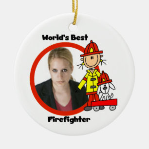 Der beste Feuerwehrschießer der Welt Keramikornament