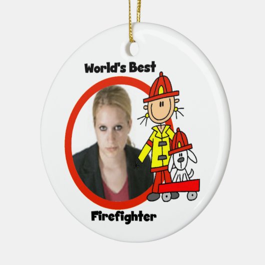 Der beste Feuerwehrschießer der Welt Keramikornament (Links)