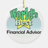 Der beste Finanzberater der Welt Keramikornament (Hinten)