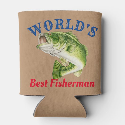 Der beste Fischer der Welt Dosenkühler (Rückseite)
