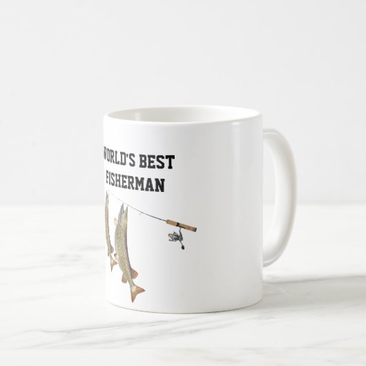 **DER BESTE FISCHER DER WELT" KAFFEETASSE (VorderseiteRechts)