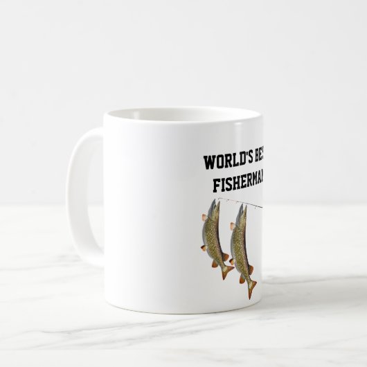 **DER BESTE FISCHER DER WELT" KAFFEETASSE (Vorderseite Links)