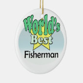 Der beste Fischer der Welt Keramikornament (Rechts)