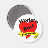 Der beste Fischer der Welt Magnet (Vorderseite/Rückseite)
