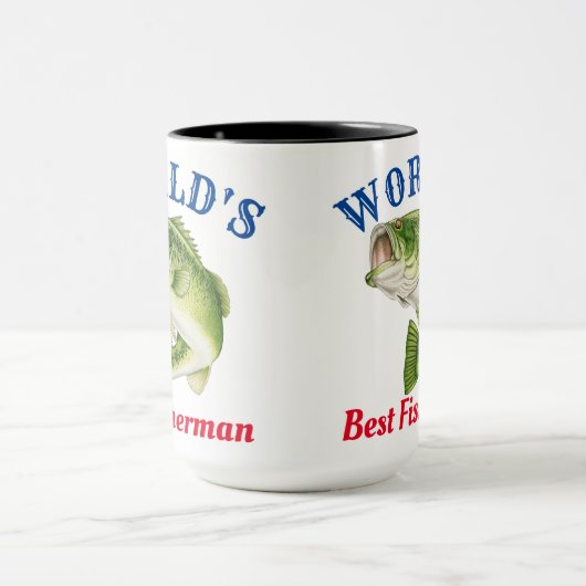 Der beste Fischer der Welt Tasse (Zentrum)