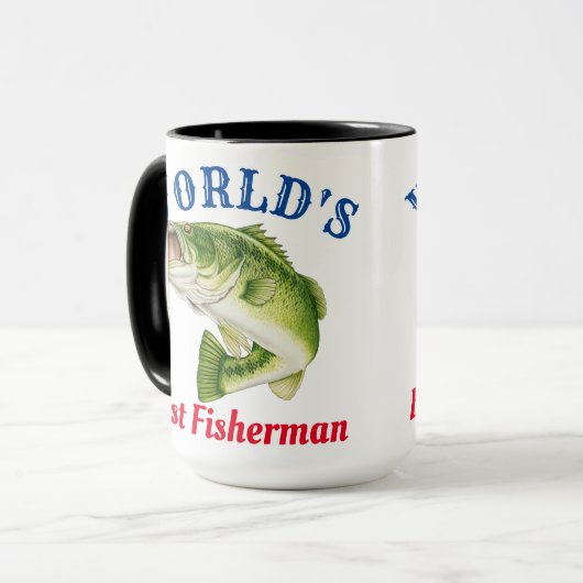 Der beste Fischer der Welt Tasse (Vorderseite Links)