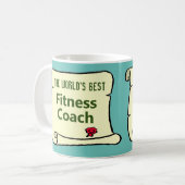 Der beste Fitness-Coach der Welt. Kaffeetasse (Vorderseite Links)