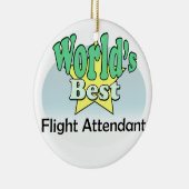 Der beste Flugbegleiter der Welt Keramikornament (Rechts)