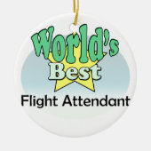 Der beste Flugbegleiter der Welt Keramikornament (Vorne)